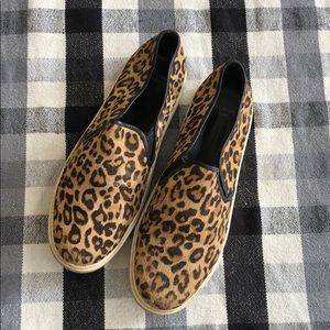 Cheetah slide on sneakers